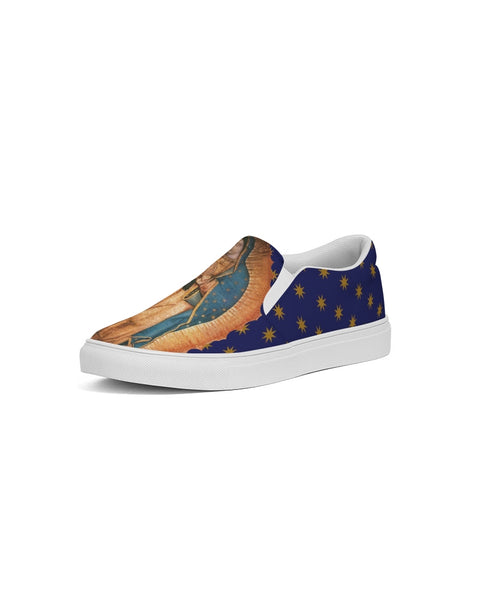 Soulwalk Series: Our Lady of Guadalupe Gold Stars Women's Slip-On Canvas Shoe