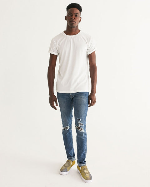 Art Series: Deesis Mosiac: Christ Pantocrator Men's Slip-On Canvas Shoe