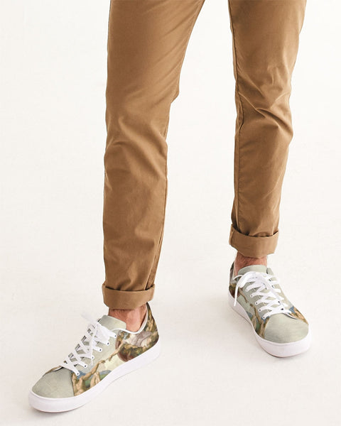 Art Series: Michelangelo | The Creation of Man Men's Faux-Leather Sneaker