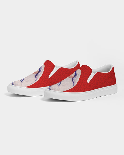 Soul Walk Series: Red Saint Teresa of Calcutta Women's Slip-On Canvas Shoe