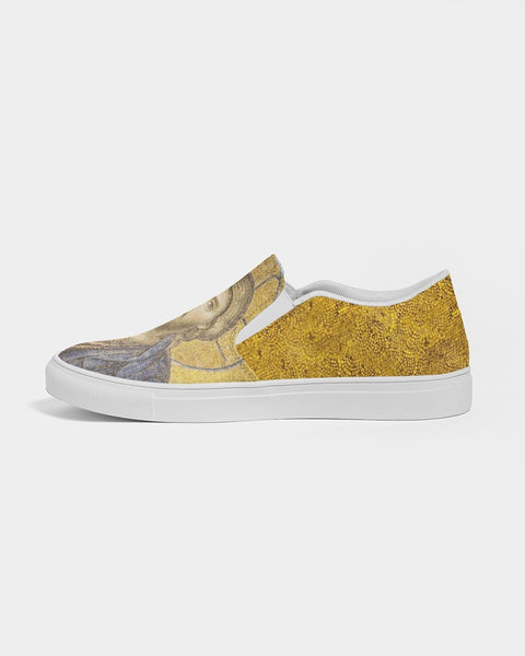 Art Series: Deesis Mosiac: Christ Pantocrator Women's Slip-On Canvas Shoe