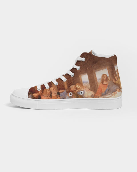 Art Series: Leonardo DaVinci | The Last Supper Men's Hightop Canvas Shoe