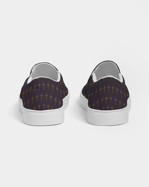 Soul Walk Series: St George the Dragon (purple) Women's Slip-On Canvas Shoe