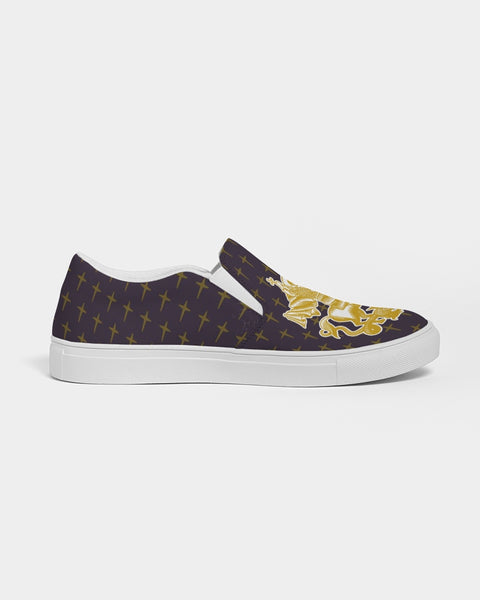 Soul Walk Series: St George the Dragon (purple) Women's Slip-On Canvas Shoe