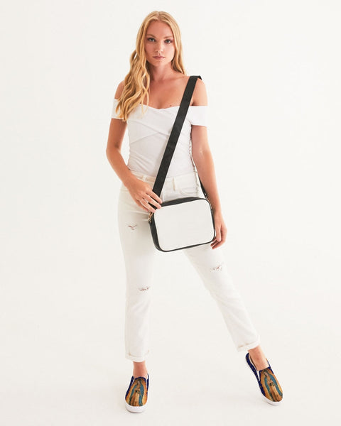 Soulwalk Series: Our Lady of Guadalupe Gold Stars Women's Slip-On Canvas Shoe