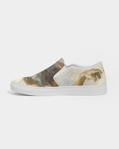 Art Series: Michelangelo | The Creation of Man Men's Slip-On Canvas Shoe
