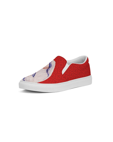 Soul Walk Series: Red Saint Teresa of Calcutta Women's Slip-On Canvas Shoe