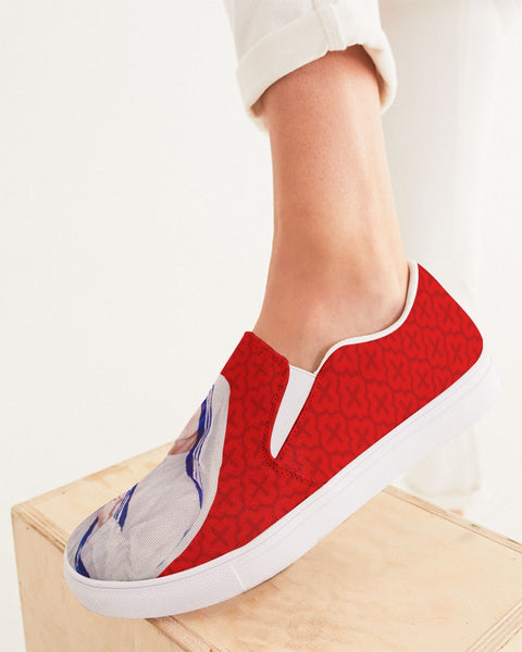 Soul Walk Series: Red Saint Teresa of Calcutta Women's Slip-On Canvas Shoe