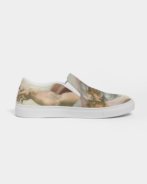 Art Series: Michelangelo | The Creation of Man Men's Slip-On Canvas Shoe