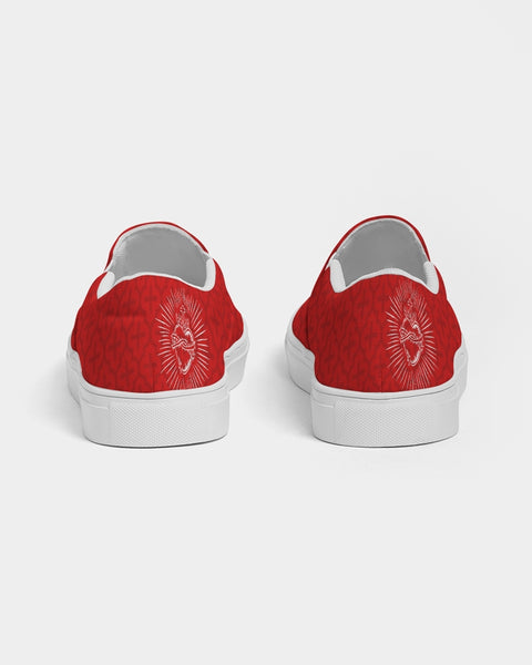 Soul Walk Series: Red Saint Teresa of Calcutta Women's Slip-On Canvas Shoe
