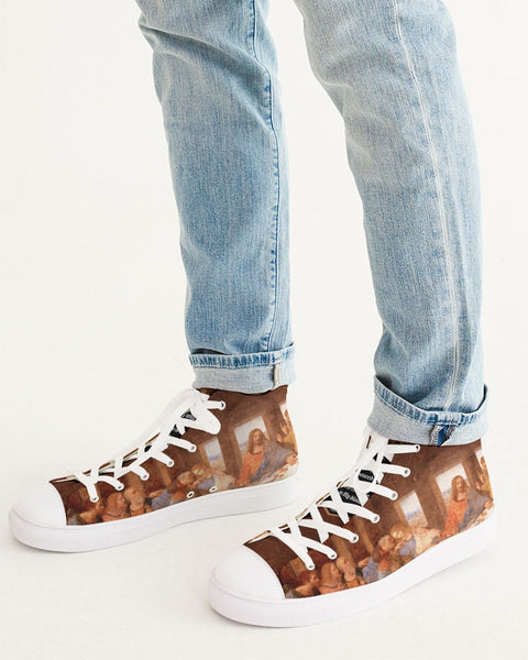 Art Series: Leonardo DaVinci | The Last Supper Men's Hightop Canvas Shoe
