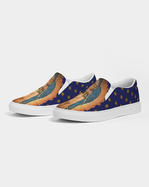 Soulwalk Series: Our Lady of Guadalupe Gold Stars Women's Slip-On Canvas Shoe