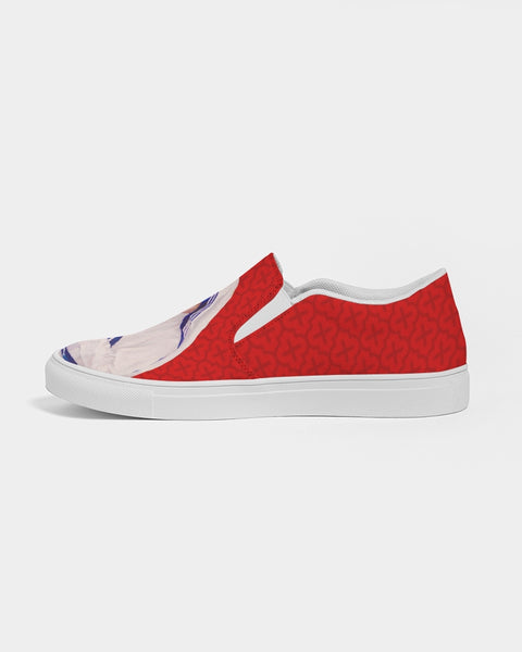 Soul Walk Series: Red Saint Teresa of Calcutta Women's Slip-On Canvas Shoe