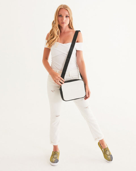 Art Series: Deesis Mosiac: Christ Pantocrator Women's Slip-On Canvas Shoe