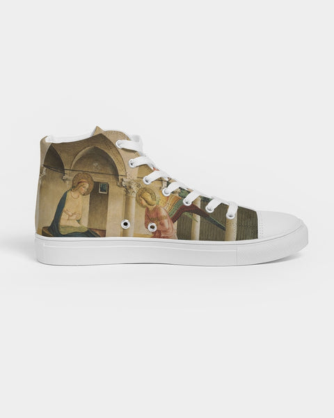 Art Series: Blessed Fra Angelico | Annuciation Men's Hightop Canvas Shoe