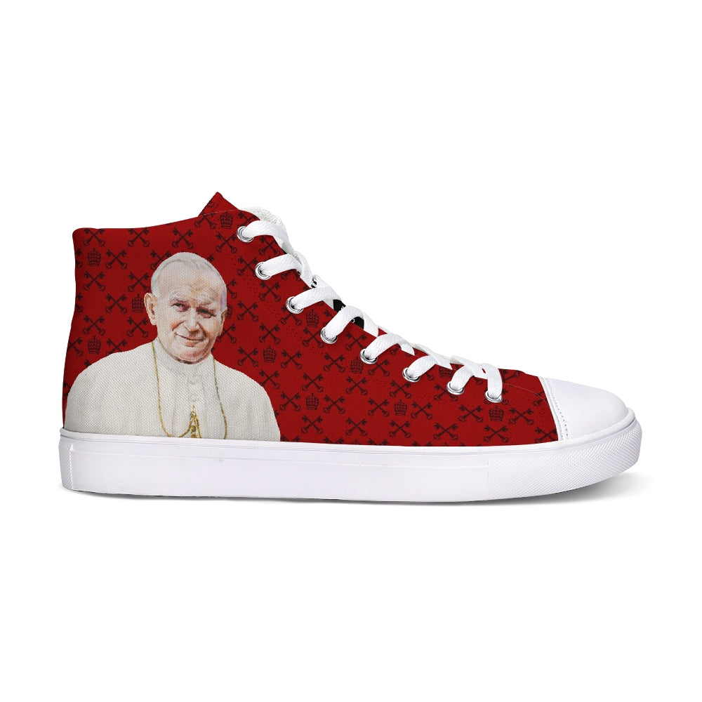 Soulwalk Series: St. Pope John Paul II Men's Hightop Canvas Shoe