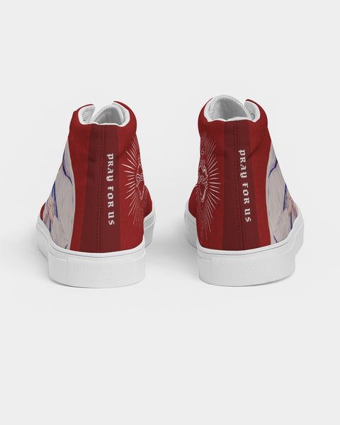 Soul Walk Series: Saint Teresa of Calcutta - Sacred Heart Women's Hightop Canvas Shoe