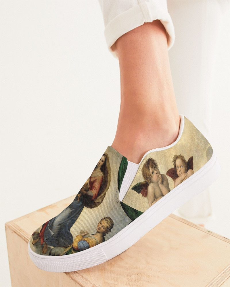 Soul Walk Series: Raphael - The Sistine Madonna Women's Slip-On Canvas Shoe