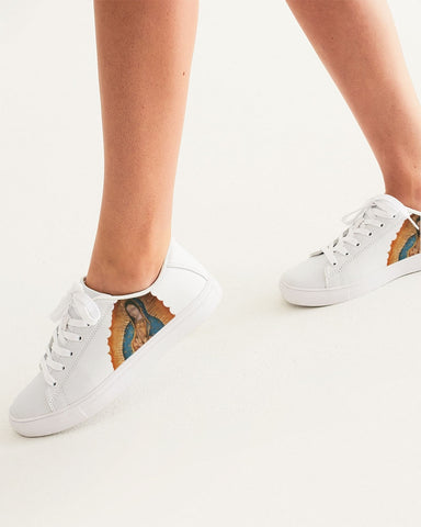 Soulwalk Series: Our Lady of Guadalupe Gold Stars Women's Faux-Leather Sneaker