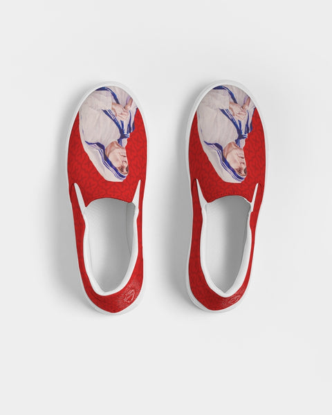 Soul Walk Series: Red Saint Teresa of Calcutta Women's Slip-On Canvas Shoe