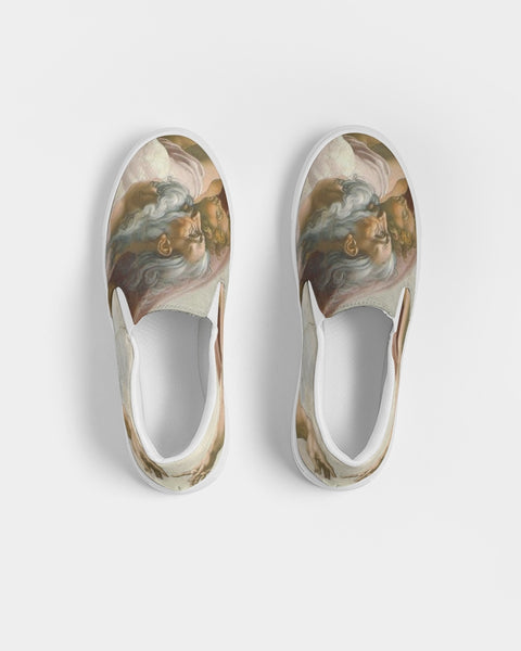 Art Series: Michelangelo | The Creation of Man Women's Slip-On Canvas Shoe