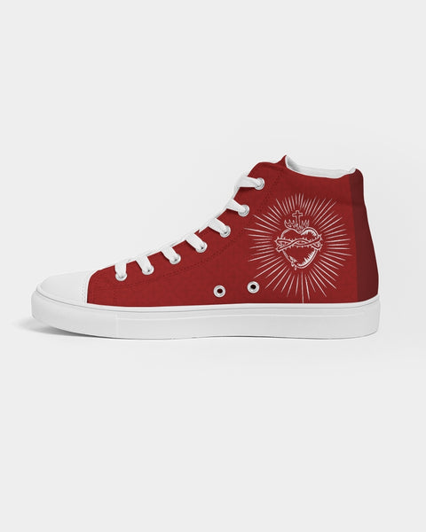 Soul Walk Series: Saint Teresa of Calcutta - Sacred Heart Women's Hightop Canvas Shoe