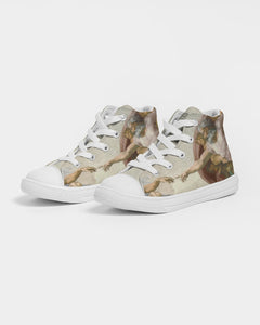 Art Series: Michelangelo | The Creation of Man Kids Hightop Canvas Shoe