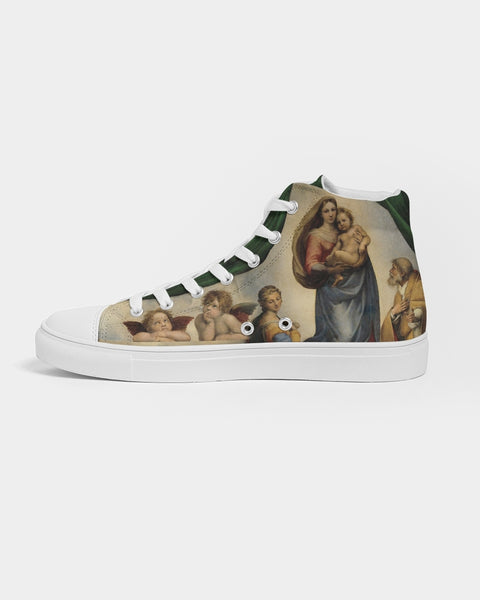 Soul Walk Series: Raphael - The Sistine Madonna Men's Hightop Canvas Shoe