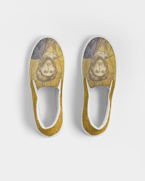 Art Series: Deesis Mosiac: Christ Pantocrator Men's Slip-On Canvas Shoe