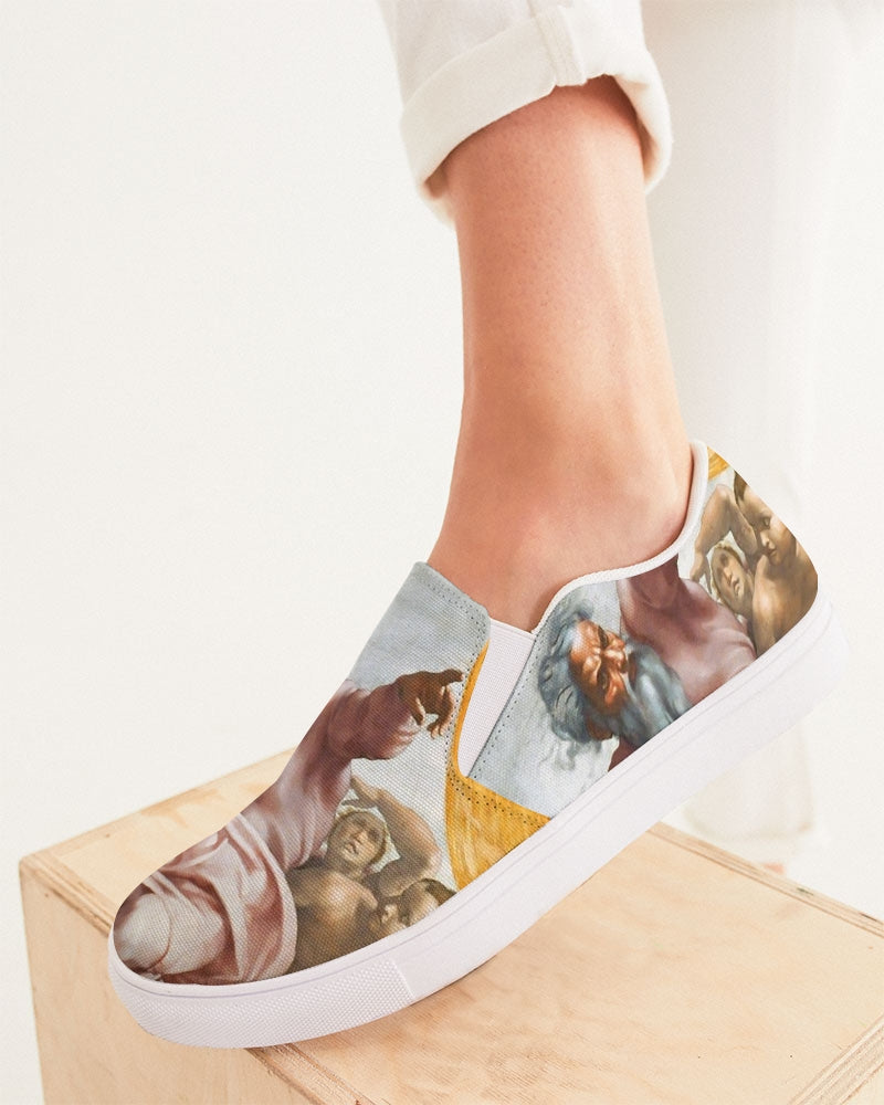 Soul Walk Series: Michelangelo-Creation of Sun Women's Slip-On Canvas Shoe