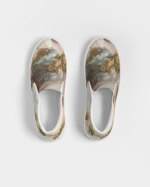 Art Series: Michelangelo | The Creation of Man Men's Slip-On Canvas Shoe