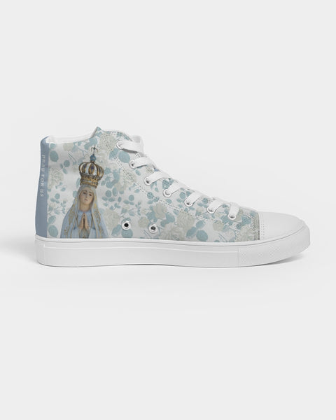 Soulwalk Series: Our Lady of Fatima Women's Hightop Canvas Shoe