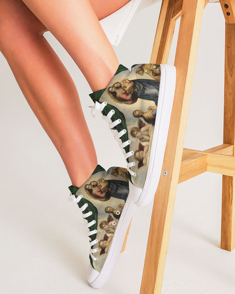 Soul Walk Series: Raphael - The Sistine Madonna Women's Hightop Canvas Shoe
