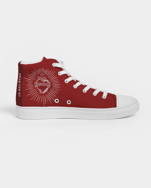 Soul Walk Series: Saint Teresa of Calcutta - Sacred Heart Women's Hightop Canvas Shoe