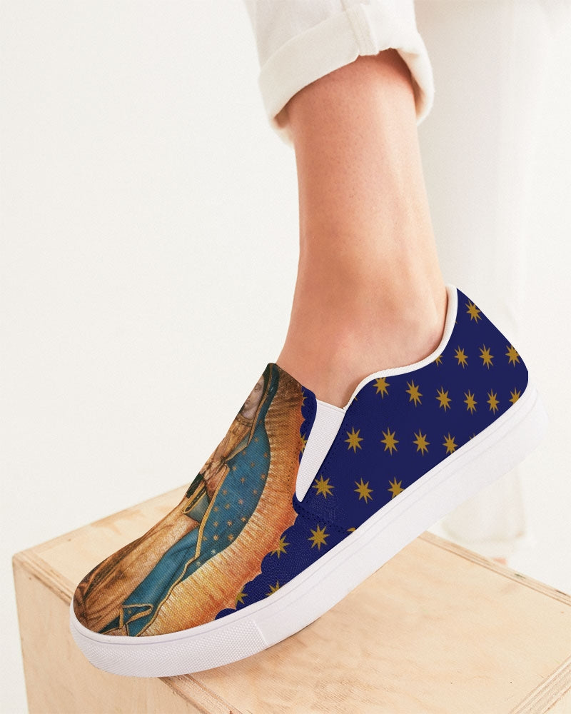 Soulwalk Series: Our Lady of Guadalupe Gold Stars Women's Slip-On Canvas Shoe