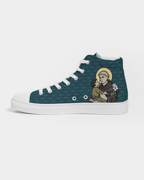 Soulwalk Series: Saint Anthony Men's Hightop Canvas Shoe